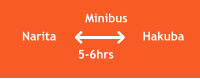 Minibus Narita			  Hakuba          5-6hrs
