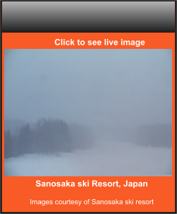 Sanosaka ski Resort, Japan  Images courtesy of Sanosaka ski resort    Click to see live image