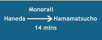 Monorail  Haneda	       Hamamatsucho         14 mins